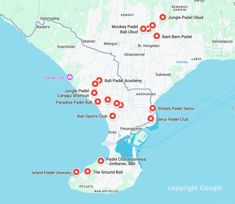 padel tennis map bali