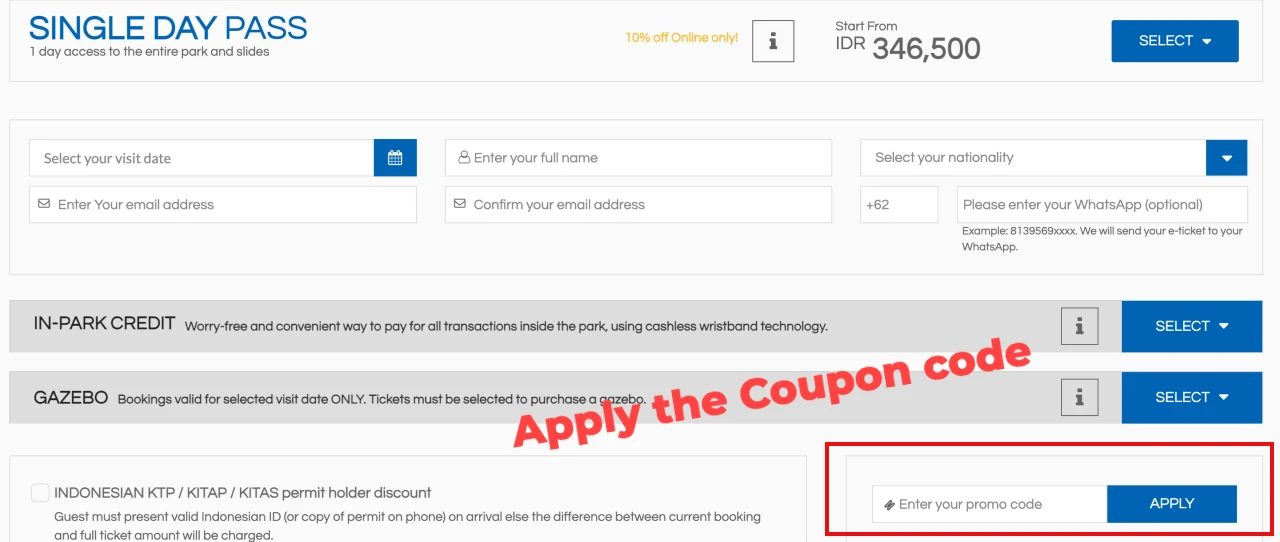 waterbom bali waterpark discount tickets coupon code